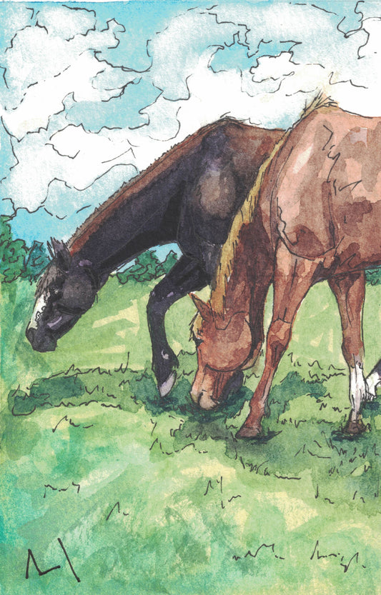 Peaceful Chip and Ellie -- Print